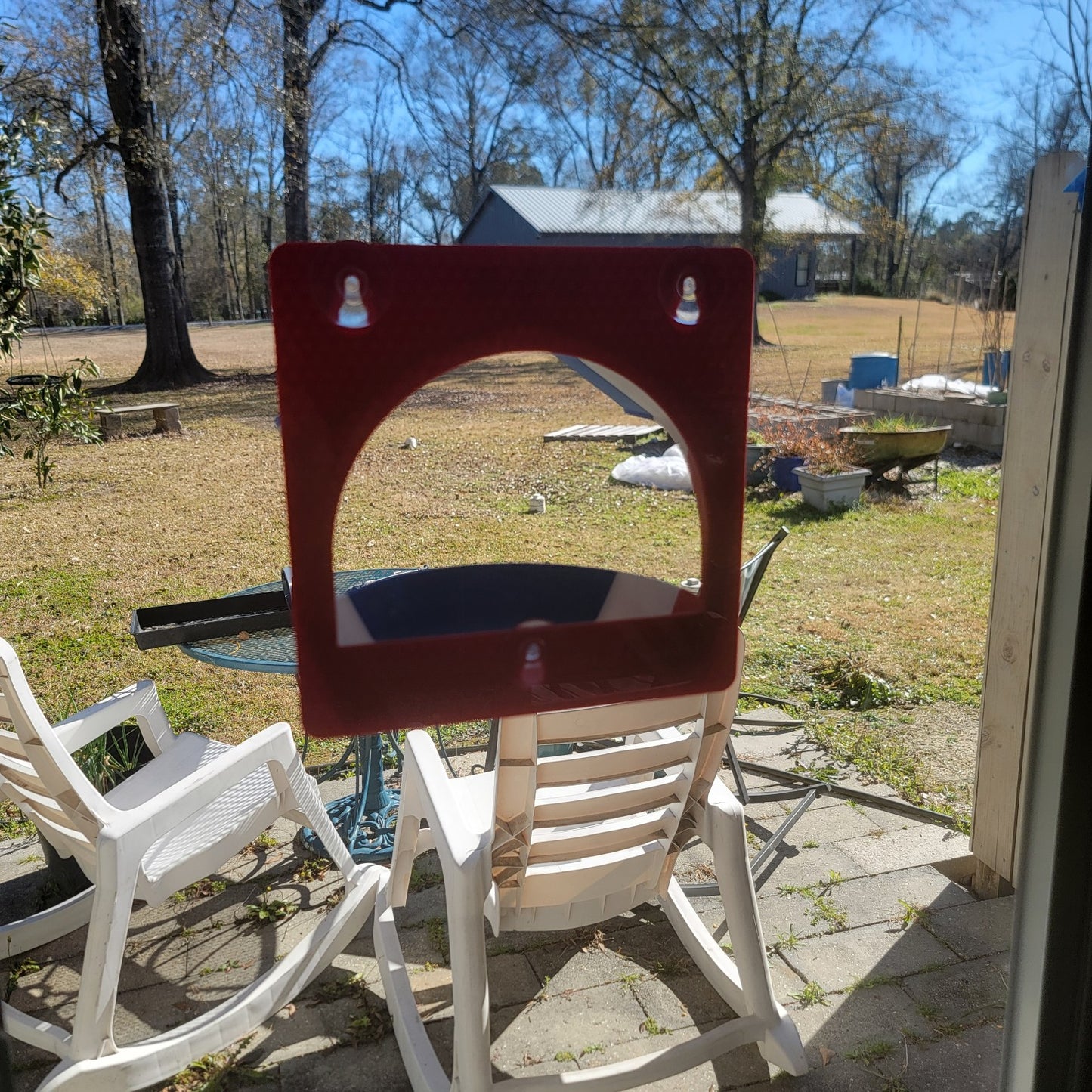 Window Bird Feeder – Barn Style (Suction Cup Mount)